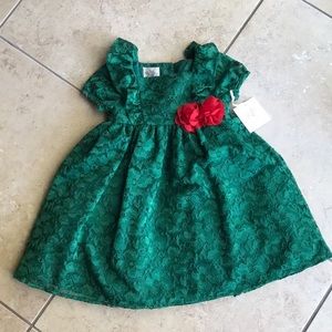 Laura Ashley Green Dress 3T